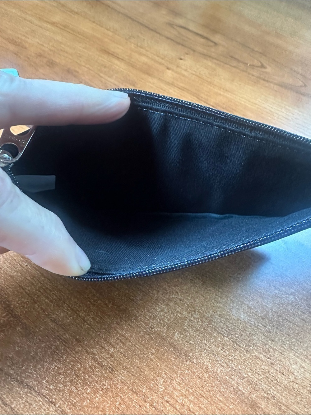 Lodis Black Leather Zip Wallet Card/ID Slots Julia Long Stacker Zip Pocket - Picture 8 of 11